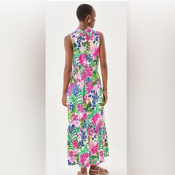 STUNNING NWT LILLY PULITZER MARCELA VIBRANT FLORAL MAXI DRESS, Size Medium - Picture 2 of 16